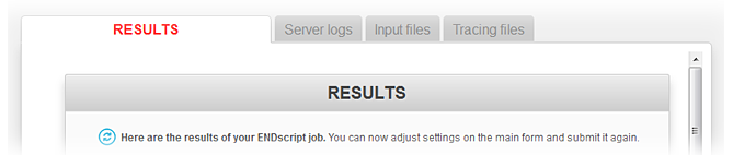 ENDscript result tabs